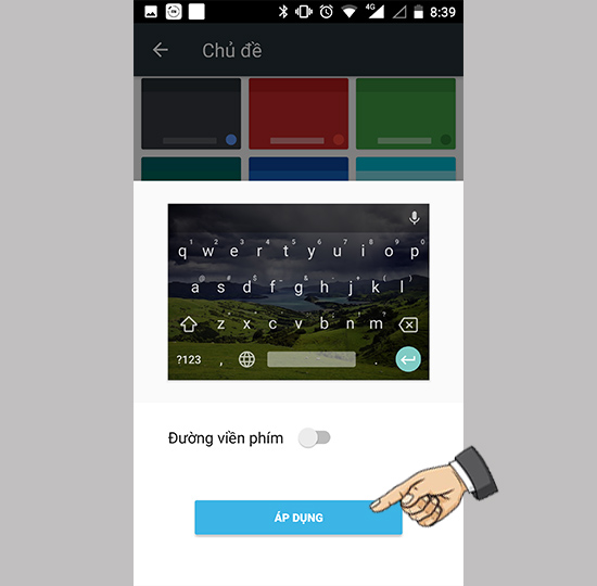Cài đặt chủ đề mới